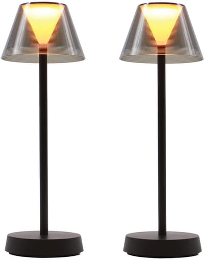 Set van 2 draadloze tafellampen H34CM BEVERLY X2