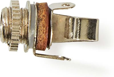 Nedis 3,5 mm Audioconnector - Recht - Female - Vernikkeld - Solderen - Metaal - Zilver - 25 Stuks - Polybag