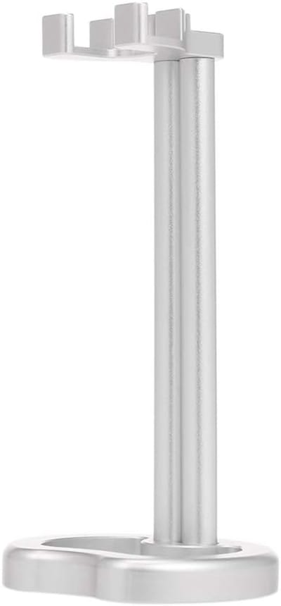 Scheermeshouder Metaal - Scheerapparaat Standaard - Hygiënisch Opbergen - Roestvrij & Stabiel - 13 x 6 x 6 cm - Zilver