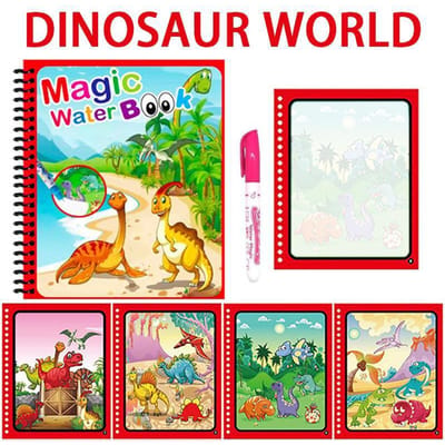 1 stuks aquarel magisch boek vroeg onderwijs speelgoed herbruikbaar schilderij cartoon kleurboek jongen meisjeMontessori zintuiglijk vroeg onderwijs speelgoed ZPG Diasour World