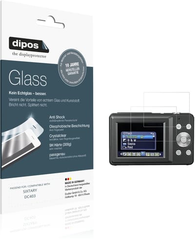 dipos – 2x Pantserfolie geschikt voor SIXTARY DC403 | 9H Screenprotector