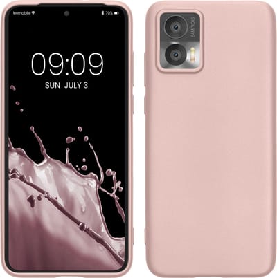 kwmobile telefoonhoesje geschikt voor Motorola Edge 30 Neo - Hoesje voor smartphone - Back cover in metallic roségoud