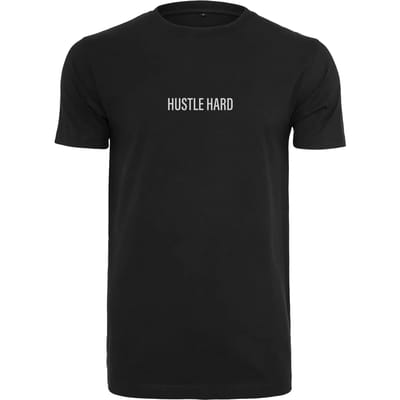 Mister Tee - Hustle Wording EMB Heren T-shirt - XXL - Zwart