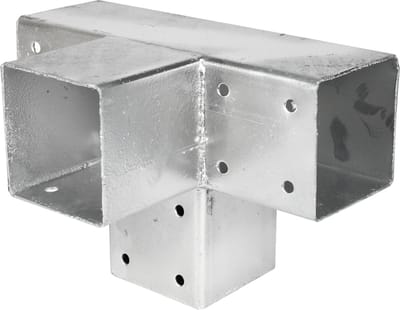 Pergola Hoekverbinding met Verlenging voor 9 x 9 cm palen Kubus model | Per stuk