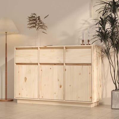 vidaXL - Dressoir - 111x36x75 - cm - massief - grenenhout