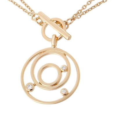Orphelia PK-031 - Ketting T-lock - Verguld metaal / Zirkonia - 45 cm