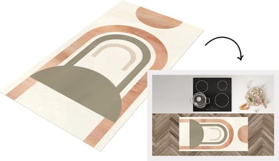 Keukenloper - Loper keuken - Kunst - Abstract - Roze - 120x60 cm - Keukenloper vinyl