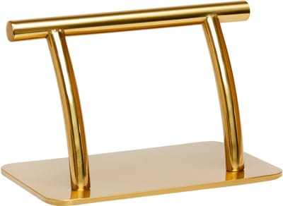 Gabbiano Voetsteun Kapper - Verzwaarde Voet RVS Goud - Kappersstoel Voetsteun - Salon Voetsteun - 30 x 19 x 19 cm