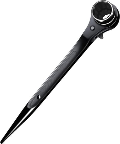 Ratchet Podger Scaffolding Key 19 * 21mm - Zwarte Chrome Spud Sleutel voor Bouw en Onderhoud van Scaffolding en Mechanische Gereedschappen
