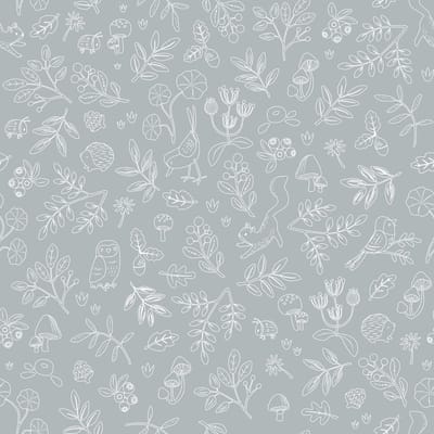 Little Dutch Non-Woven Behang - Forest Wonders - Denim Blue
