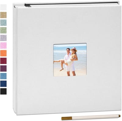 Dailygoods- Fotoalbum Zelfklevend 120 Foto's - Plakboek - Linnen Omslag - Waterdicht - Zuurvrij - Aanpasbaar Omslagvenster - Herinneringsalbum