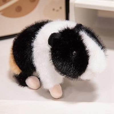 15cm 20cm Kawaii Cavia Pluche Pop Knuffeldier Grijs Zwart Bruin Wit Zacht Speelgoed Cadeau voor Kinderen 15cm zwart