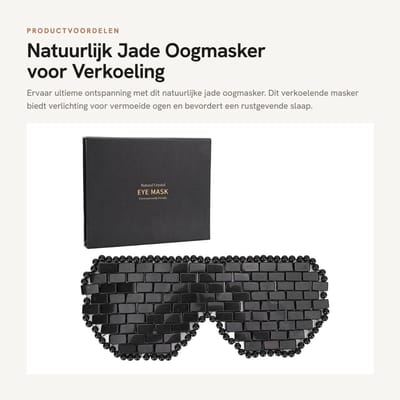Dailygoods- Oogmasker Verkoelend - Slaapmasker - Oogverzorging - Jade - Ontspanning - Koud/warm Gebruik