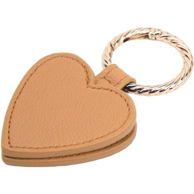 Pince à Chapeau Magnétique Portable en Cuir PU en Forme de Cœur Pince Magnétique pour Chapeau d'Été beige