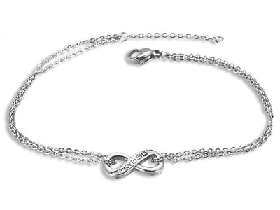 Amanto Armband Emer - 316L Staal - Infinity - 16x7mm - 19+3cm