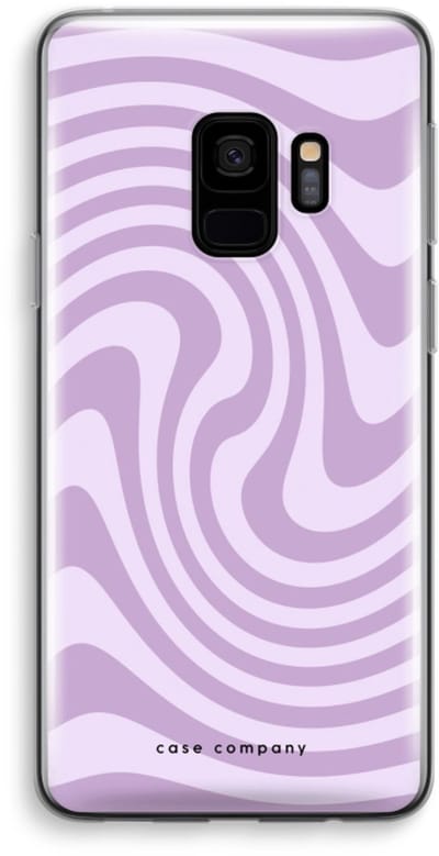 Case Company® - Hoesje geschikt voor Samsung Galaxy S9 hoesje - Swirl Paars - Soft Cover Telefoonhoesje - Bescherming aan alle Kanten en Schermrand