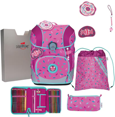 DerDieDas schooltas ErgoFlex Tiny Set 6-delig Sweet Sprinkles roze
