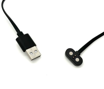 Geschikt voor Mojawa Run Air / Mojo 2 – USB Oplaadkabel – Magnetische Oplader – 40cm Platte Kabel – Zwart