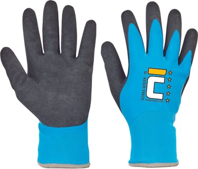 Cerva TETRAX WINTER handschoen nylon latex 01080174 - 12 stuks - Blauw - 9