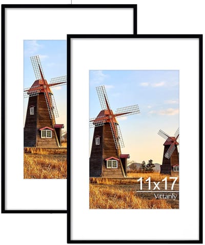 Homaxy - Fotolijst - Posterlijst - PVC Fotolijst - 11x17 (28x43cm)- Zwart