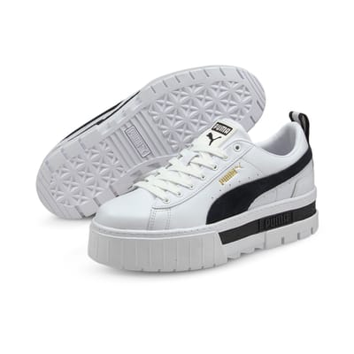 Puma Mayze Lth Wn Lage sneakers - Leren Sneaker - Dames - Wit - Maat 41