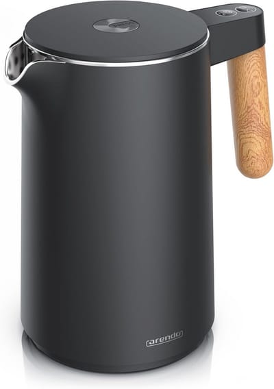 Waterkoker met temperatuurinstelling tot 100 graden - dubbelwandig - 1,5 liter - BPA-vrij - Cool Touch handvat
