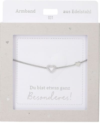Depesche armband zilver hartje vriendschap cadeau meisjes.