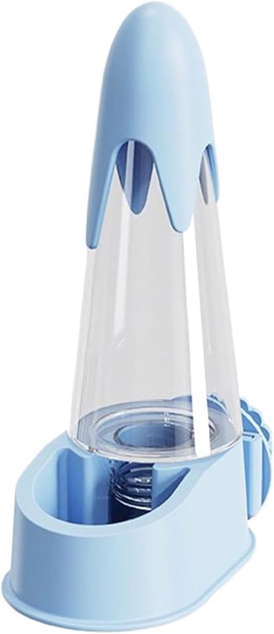 Vogel Water Dispenser - Automatische Drinkbak - Dieren Hydratatie - Zelf bijvullend Systeem - 6x9.5x16.5cm - Blauw
