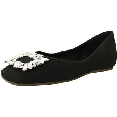 Schoenen met vierkante neus Dames Platte zool Nieuw Alles-match Strass Erwtenschoenen Mode Casual Zwarte Werkschoenen Dames Kledingschoenen 43