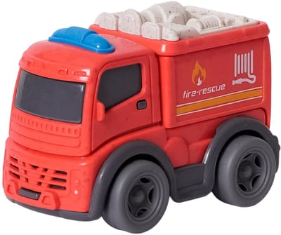 Speelgoedtopdeals - BIOplastic Brandweerwagen - 8 cm - Duurzaam speelgoed