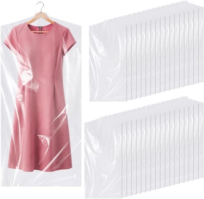 Dailygoods- Kledingzakken 35 stuks - 60 x 120 cm - Transparante Kledinghoezen - Stofdicht - Lichtgewicht - Polypropeen