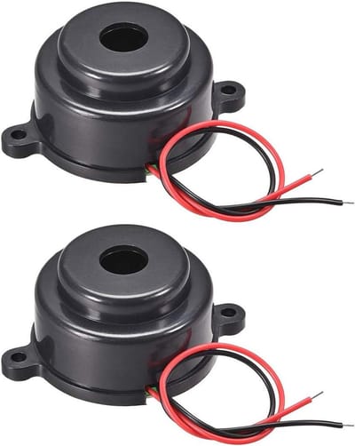 Actieve Piezo Zoemer - Alarm Beltoon - Beveiliging Thuis - 105dB Geluidsniveau - 2 Stuks - Zwart