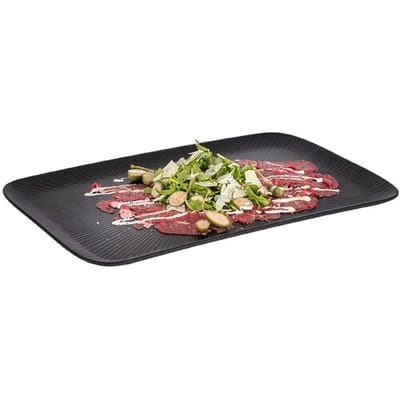 GGM Gastro (6 Stück) GN-Tablett 1/1 - NERO - Melamin - Höhe: 25mm - Schwarz