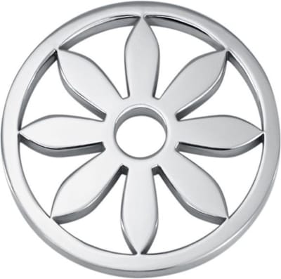 Quiges - Munthouder Munt 25mm Bloem Zilverkleurig - EPRS041
