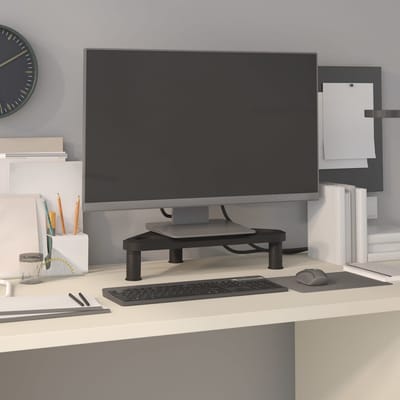 vidaXL - Monitorstandaard - hoek - 49x28x10,5 - cm - zwart