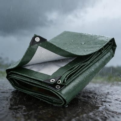 Waterdicht Zeildoek - Afdekzeil Tarp - Bescherming Buiten - Dubbelzijdig Waterdicht - 150x220 cm - Groen