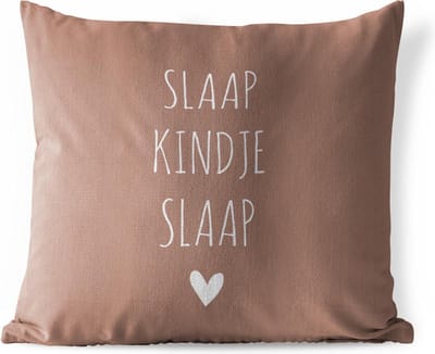Buitenkussen Weerbestendig - Slaap kindje slaap - Quotes - Spreuken - 50x50 cm