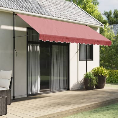 vidaXL - Vervangingsdoek - voor - luifelrok - gestreept - 350 - cm - bordeauxrood