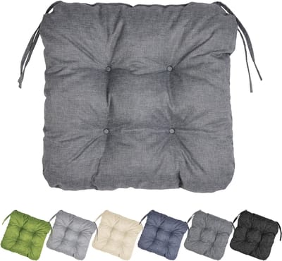 Garronda Stoelkussen 40x40 cm – 4 cm dik – Waterafstotend & UV-bestendig – Grafiet GD-AM-Lara