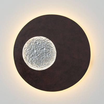 Holländer LED wandlamp Luina, Ø 40 cm, binnen zilver