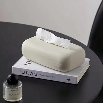 Boîte à mouchoirs légère et luxueuse, souple et étanche, en silicone, réutilisable, pour lingettes humides, pour salle de bain et cuisine