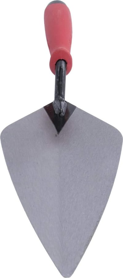 Afwerktroffel - Metselgereedschap - Bakstenen leggen - Softgrip handvat - 279x140 mm - Zilver