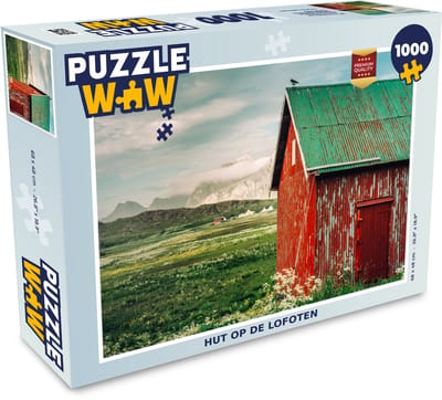 Puzzel Hut op de Lofoten - Legpuzzel - Puzzel 1000 stukjes volwassenen