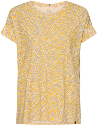 camel active T-Shirt met ronde hals - Maat - Geelwomenswear-XS