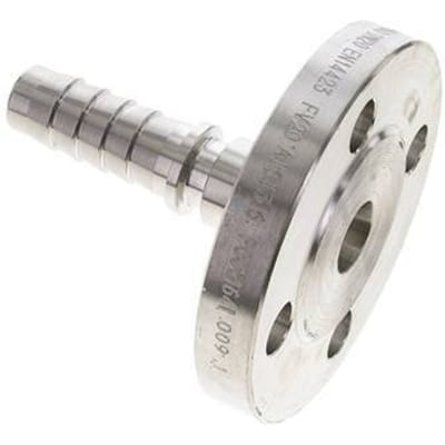 19x33 mm RVS 1.4401 Slangpilaar met Flens PN 10/16/25/40 DIN EN 14423 / DIN 2826