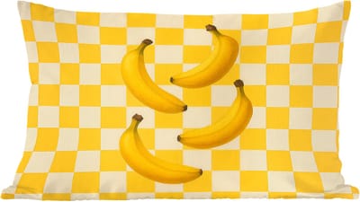 Sierkussens - Kussentjes Woonkamer - 60x40 cm - Bananen - Geel - Geblokt