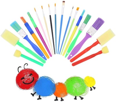 Dailygoods- Penseelset 30 Stuks - Doodle Borstels - Schuimborstels - Dunne Lijnpennen - Kunst & Ambacht - Geschikt voor Papier en Stof - Schilderset