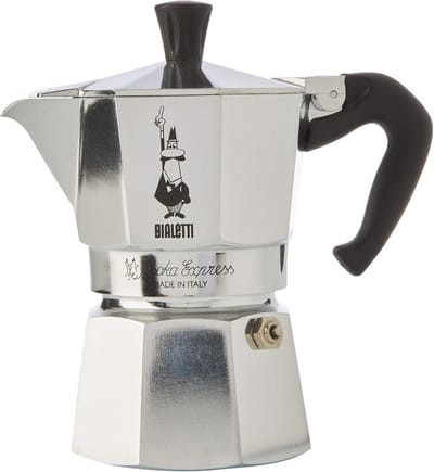 Moka Express Koffiezetter voor 3 Kops in Zilver