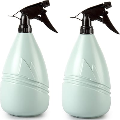 Plasticforte Plantenspuit met een inhoud van 1150 ml - 2x - mintgroen - verstuiver kop - 26 cm - kunststof