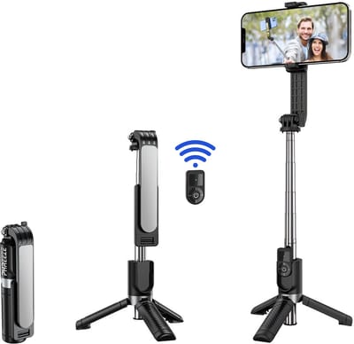 Selfiestick - Tripod - Bluetooth Afstandsbediening - Uitschuifbaar - Statief - Universeel - Zwart